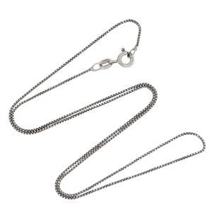 Vintage Italian Sterling Silver 925 Box Chain Necklace 18"